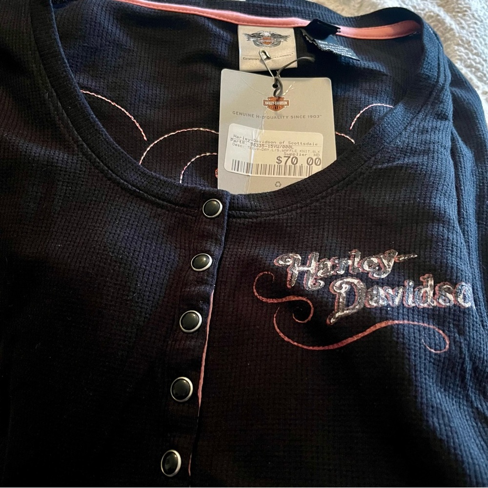 Harley Davidson Long Sleeve Thermal black  shirt
